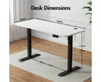 Advwin Electric Standing Desk Motorised Sit Stand Desk Ergonomic Stand Up Desk with 120 x 60cm Splice Board Black Matte Frame/White Table Top