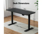 Advwin Electric Standing Desk Motorised Sit Stand Desk Ergonomic Stand Up Desk with 140 x 60cm Splice Board Black Matte Frame/Black Matte Table Top