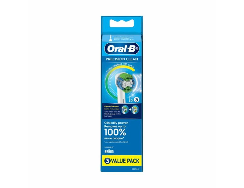 Oral B Precision Clean Replacement Electric Toothbrush Heads 3 Pack