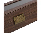 6 Grids Watch Display Box Portable Wooden Watch Storage Box Holder Jewelry Gift Case
