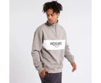 Mossimo Panelled Crew Jumper - Brown