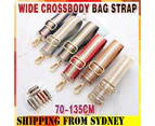 New Crossbody Bag Handbag Belt Satchel Wide Adjustable Canvas Shoulder Strap - Orange