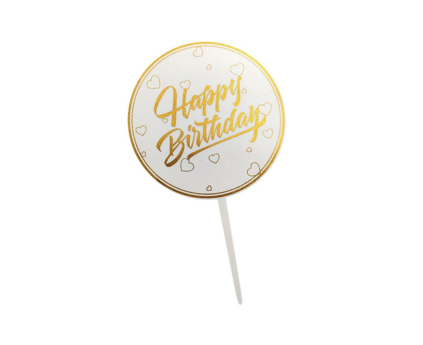 Happy Birthday Anniversary Wedding CakeCardboard Topper Acrylic Party Decoration - 14