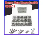 500x M3/M4/M5 Stainless Steel Hex Socket Button Head Bolts Screws Nuts Kit