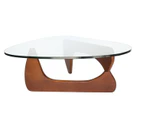 Replica Isamu Noguchi Glass Coffee Table - Walnut