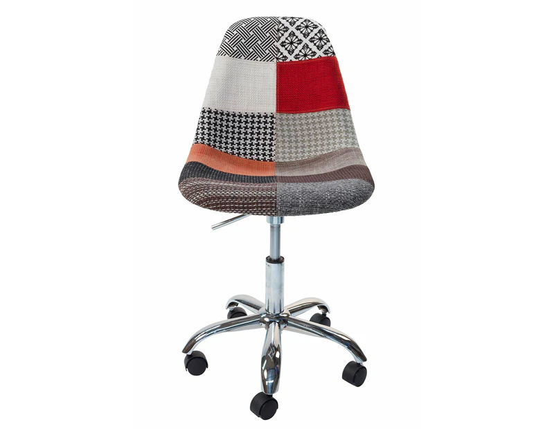 Replica Eames DSW / DSR Desk Chair | Fabric - Multicoloured V2