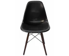 Replica Eames DSW Eiffel Chair | Plastic & Walnut - Black