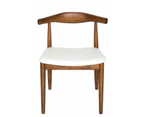 Replica Hans Wegner Elbow Chair CH20 - Walnut & White