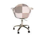 Replica Eames DAW / DAR Desk Chair | Fabric - Multicoloured V3