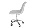Replica Eames DSW / DSR Desk Chair | Fabric - Textured Light Grey