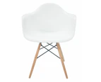 Replica Eames DAW Eiffel Chair | Plastic & Natural - White