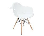 Replica Eames DAW Eiffel Chair | Plastic & Natural - White