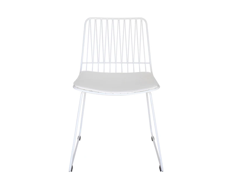 Lory Bend Wire Chair - White