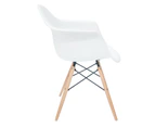 Replica Eames DAW Eiffel Chair | Plastic & Natural - White