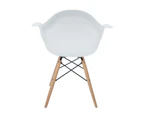 Replica Eames DAW Eiffel Chair | Plastic & Natural - White