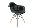 Replica Eames DAW Eiffel Chair | Plastic & Natural - Black