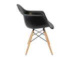 Replica Eames DAW Eiffel Chair | Plastic & Natural - Black