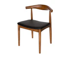 Replica Hans Wegner Elbow Chair CH20 - Walnut & Black