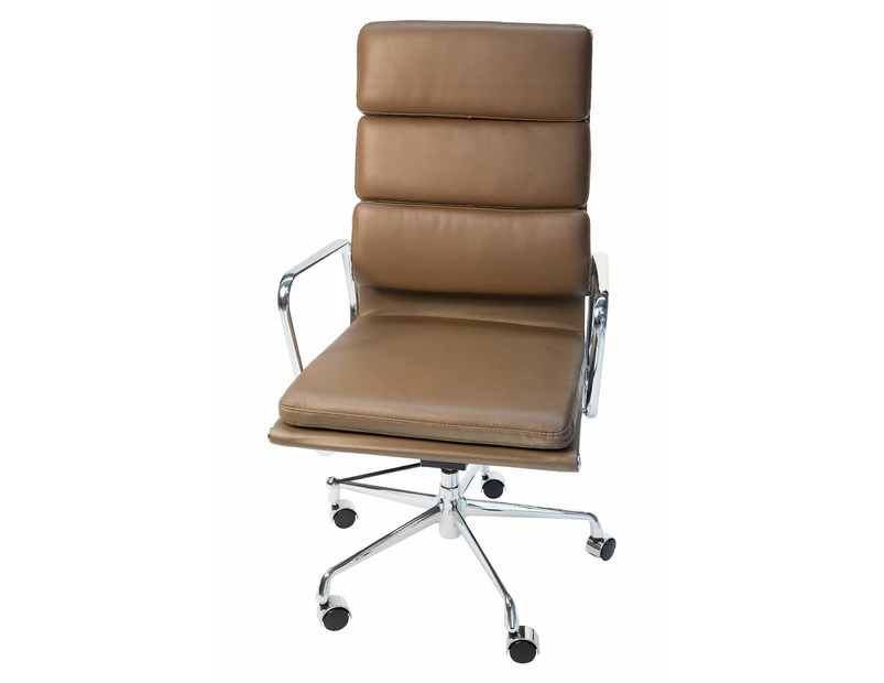 Replica Eames High Back Soft Pad Executive Desk / Office Chair - Brown