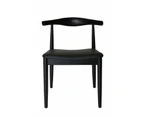 Replica Hans Wegner Elbow Chair CH20 - Black