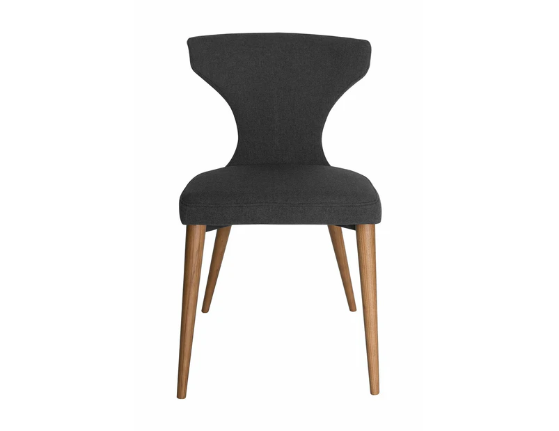 Havana Dining Chair | Walnut Legs - Dark Grey Fabric