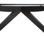 Amber Collection | Rectangular Glass Coffee Table - Black