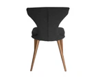 Havana Dining Chair | Walnut Legs - Dark Grey Fabric