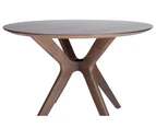 Doreen Collection | Round Wood Dining Table | 100cm - Walnut