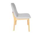 Cozy Dining Chair | Natural Legs - Light Grey Fabric