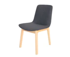 Cozy Dining Chair | Natural Legs - Grey Fabric