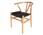 Replica Hans Wegner Wishbone Chair - Natural & Black