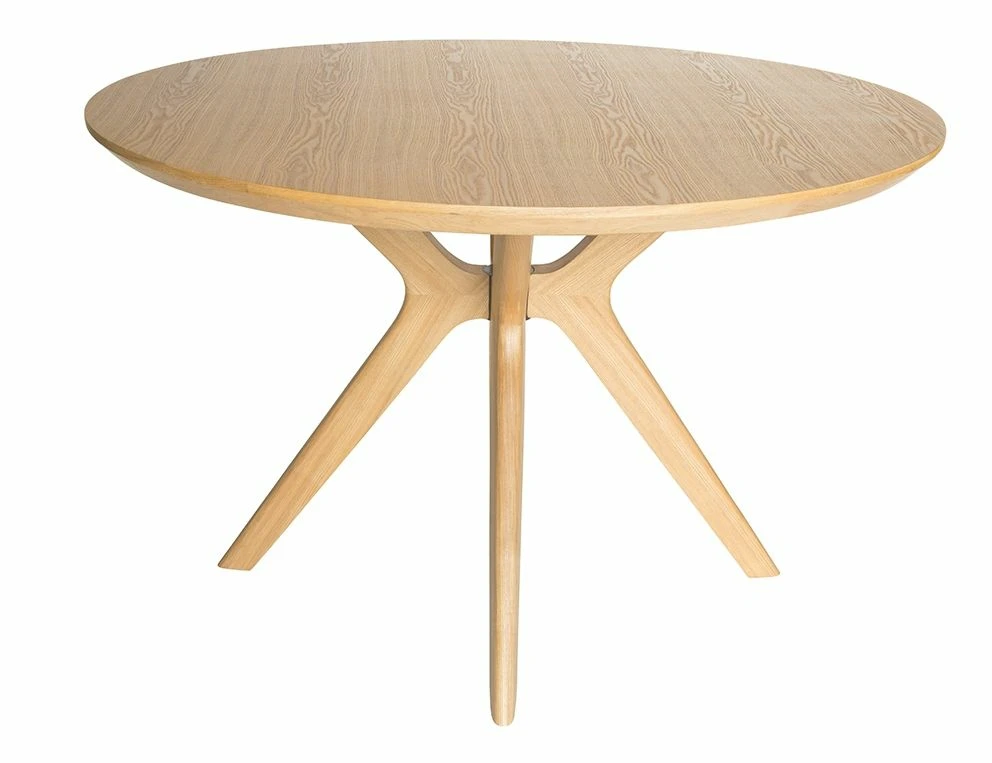 Doreen Collection | Round Wood Dining Table | 120cm - Natural