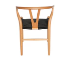 Replica Hans Wegner Wishbone Chair - Natural & Black