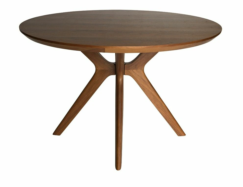 Doreen Collection | Round Wood Dining Table | 120cm - Walnut