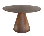 Theo Round Wood Dining Table | 120cm - Walnut
