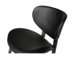 Nobu Dining Chair | Black Legs - Black PU Leather