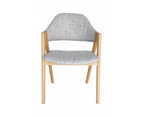 Replica Kai Kristiansen Compass Chair - Textured Light Grey & Natural