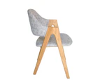 Replica Kai Kristiansen Compass Chair - Textured Light Grey & Natural
