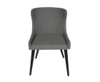 Osaka Dining Chair | Black Legs - Grey Fabric