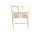 Replica Hans Wegner Wishbone Chair - Bone White & Natural