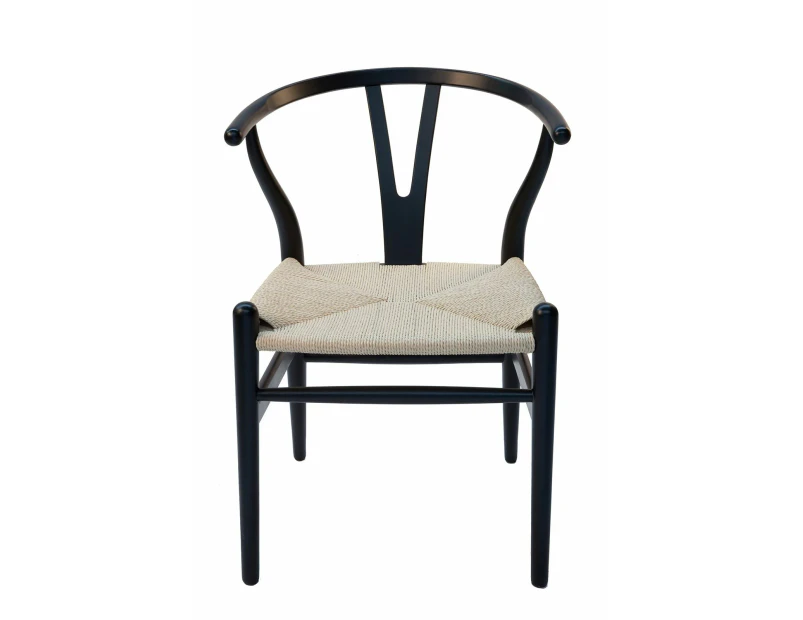 Replica Hans Wegner Wishbone Chair - Black & Natural