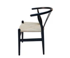 Replica Hans Wegner Wishbone Chair - Black & Natural