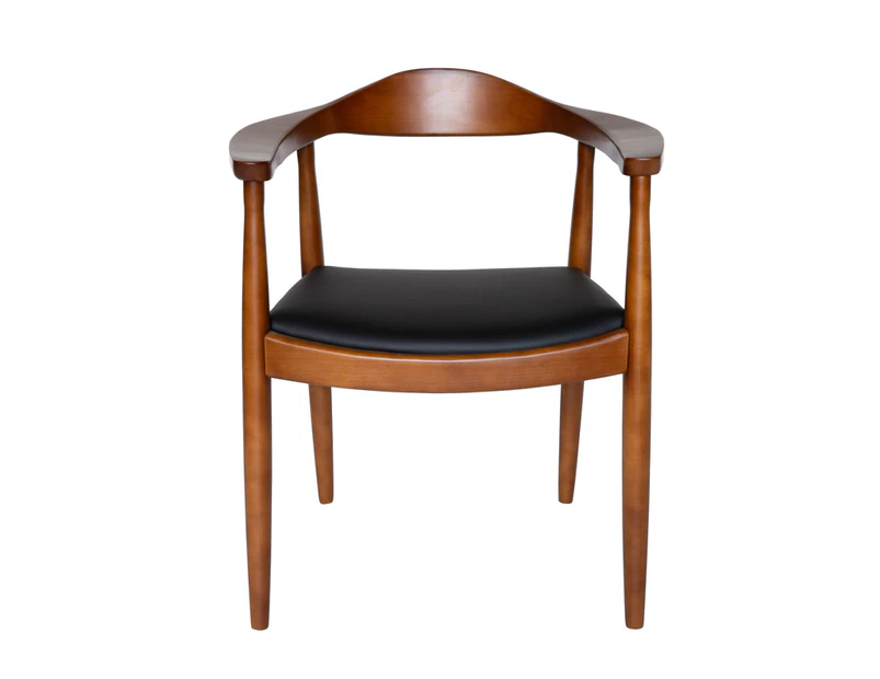 Replica Hans Wegner 'The Chair' PP501 Armchair - Walnut & Black