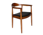 Replica Hans Wegner 'The Chair' PP501 Armchair - Walnut & Black