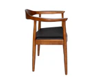 Replica Hans Wegner 'The Chair' PP501 Armchair - Walnut & Black