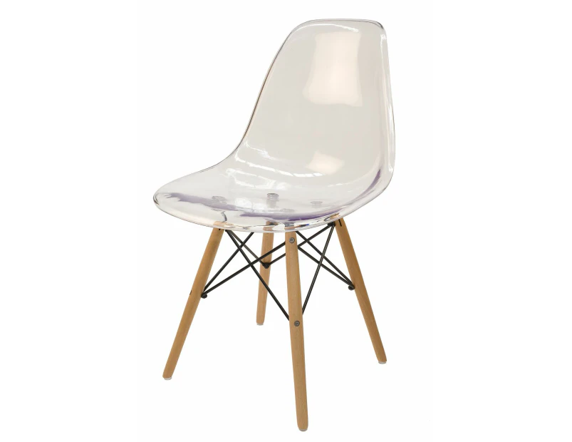 Replica DSW Eiffel Chair | Clear | Natural Legs