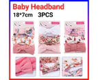 3PCS/Set Baby Girl Infant Toddler Headband Wrap Top Knot Soft Single Bow Turban - #2
