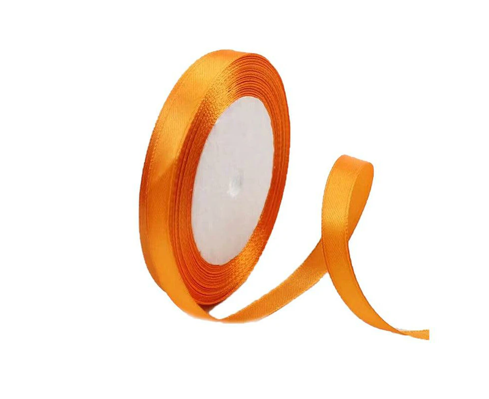 10mm Width Satin Hair Ribbon Wedding Party Decoration Gift Banquet 22m - Orange