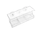 Large All Weather Clear Acrylic Window Bird Feeder With Tray & Drain Holes