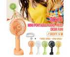 Mini Portable Hand-held Desk Fan Cooling Cooler USB Air Rechargeable 3 Speed - Orange